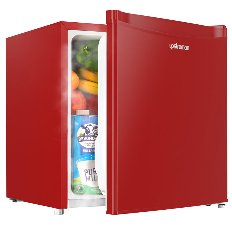 1.7 Cu.Ft Single Door Mini Fridge with Freezer, Dorm Essentials, Adjustable Thermostat,  ENERGY STAR, Red