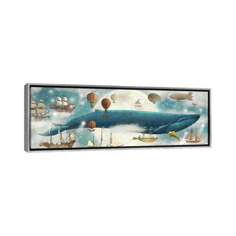 «In the Clouds II» par Terry Fan - impression panoramique sur toile, H 20 po x l 60 po x P 1,5 po, Toile avec cadre argenté