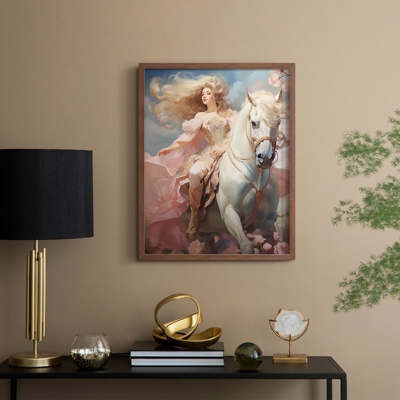 Series CMXLV Framed Print - Solid Wood, 11" H x 9" W, Walnut