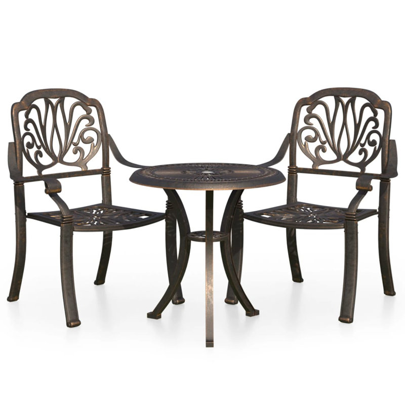Ensemble bistro Massaoud, Bronze, H 25,6 po x L 24,8 po x l 24,4 po