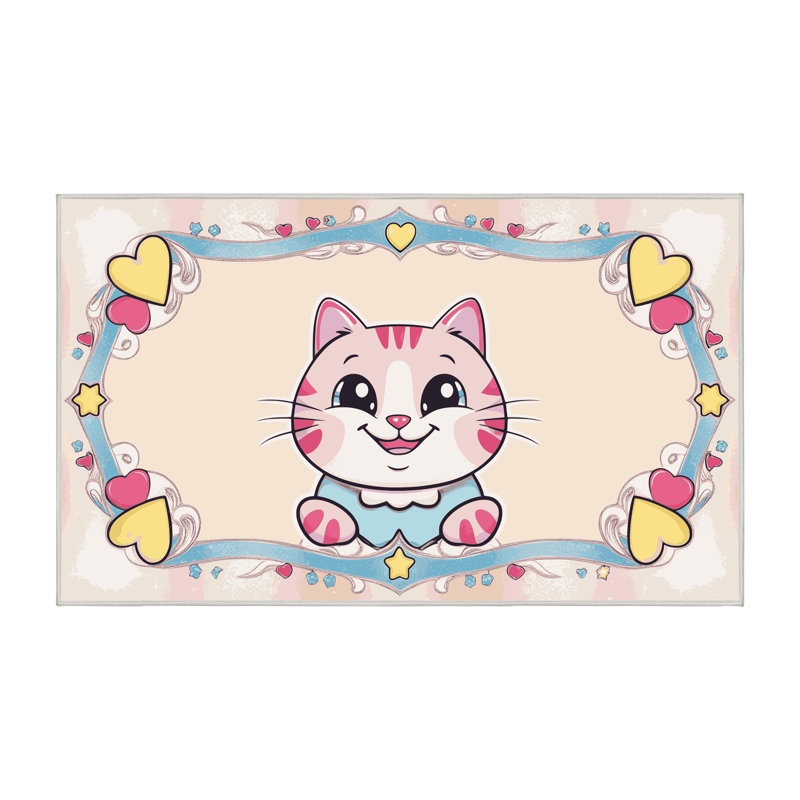 Tapis pour enfants mignons lavables Harriet Bee, Rectangle 2 pi x 3 pi