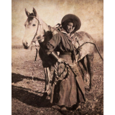 Cowgirl et son cheval 16 x 20