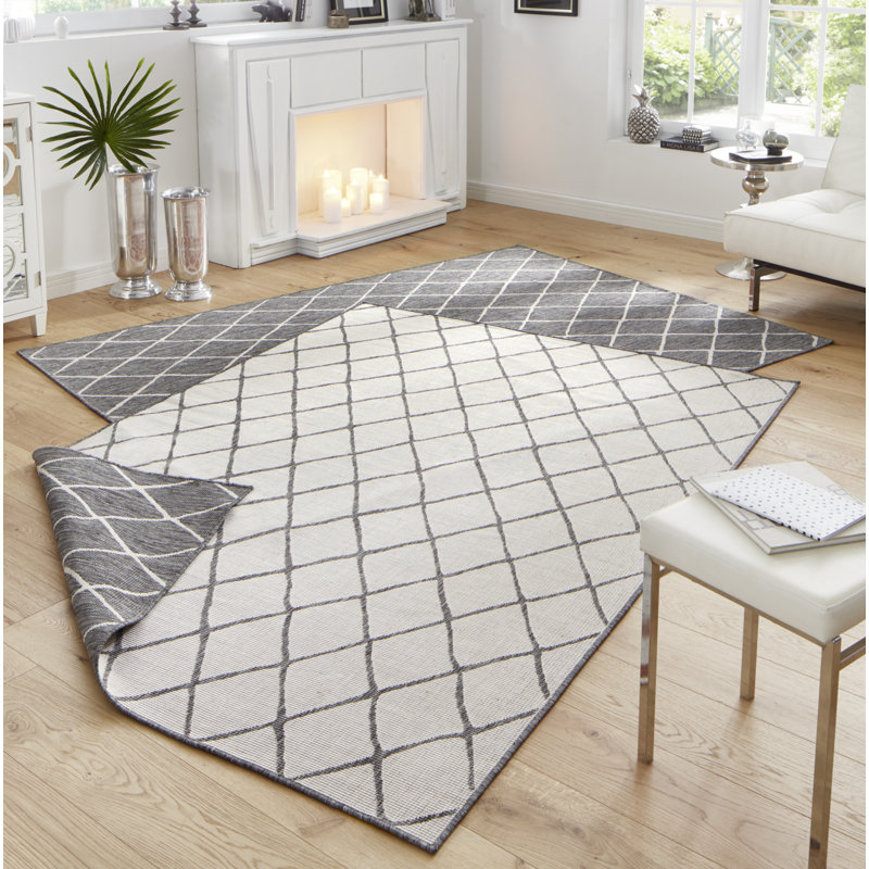 Malaga Flatweave Light Grey Rug, Rectangular 200 x 290cm