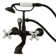 Hot Springs Triple Handle Wall Mounted Clawfoot Tub Faucet with Handshower