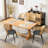 Upholstered Seat Dining Chair With Rattan Back(Set Of 4)-2042356579