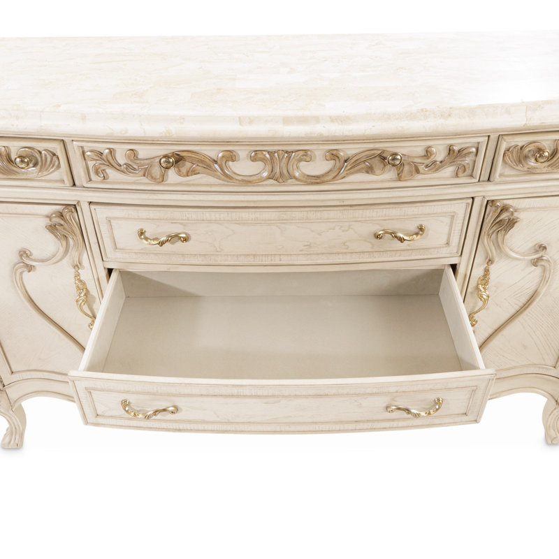 Platine De Royale 73.25'' W Solid Wood Sideboard