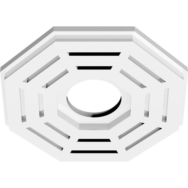 Diamètre intérieur de médaillon contemporain en PVC de 3 po Westin, H 10 po x l 10 po x P 1 po