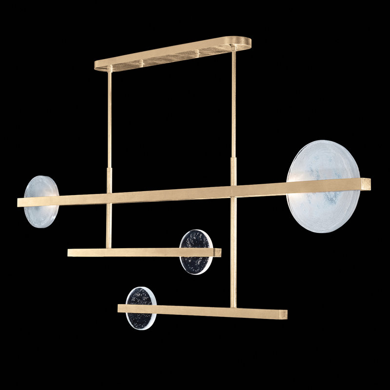 Selene 4 - Light LED Geometric Pendant, Soft Gold