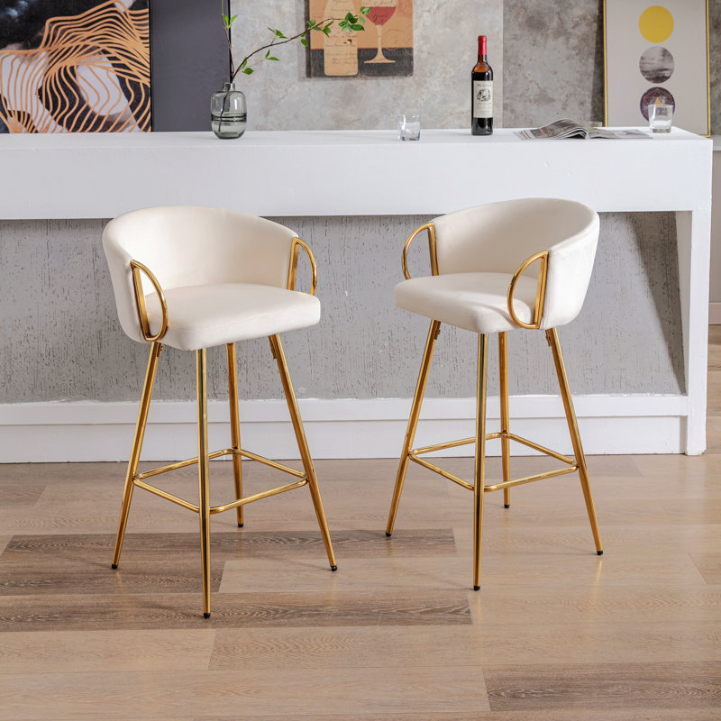 Chaise de salle à manger Rikiya, Crème