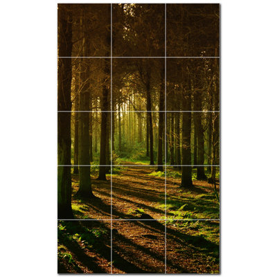 Murale décorative en céramique 8 po x 8 po Trees