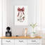 Red Bow Ice Skates Delicate Elegant Vintage Winter Wall Art Print 1 Piece Wrapped Canvas Wall Art-1713510937