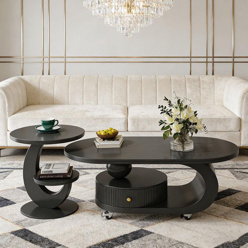 Westleigh, Noir, H 17,71 po x L 51,18 po x l 27,55 po, Noir
