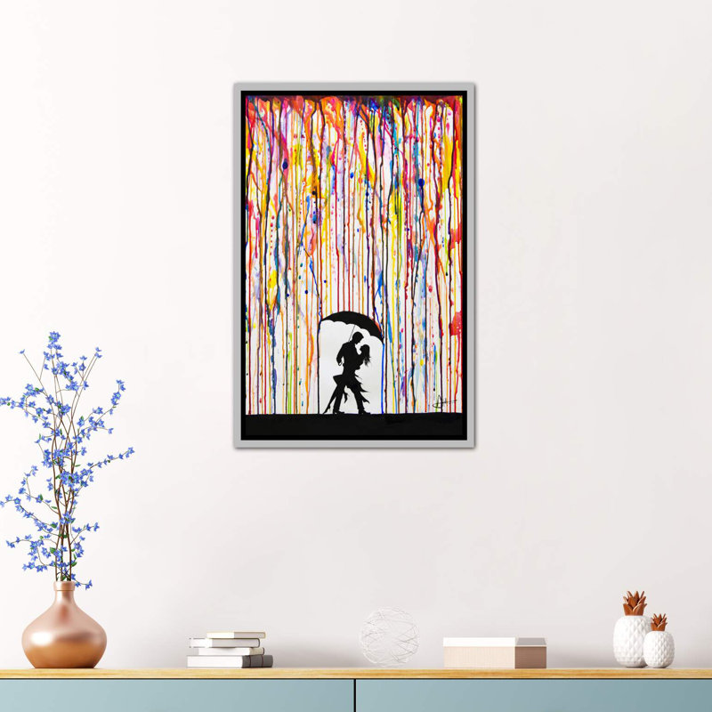 Tempest par Marc Allante - reproduction, H 26 po x l 18 po x P 1,5 po, Toile avec cadre argenté