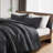 Kenneth Cole Silhouette Floral Charcoal Comforter Bonus Set-102291716