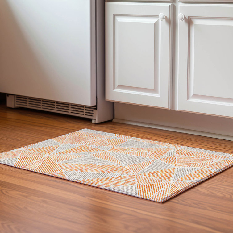 Premium Machine Washable Cerrito Orange Rug