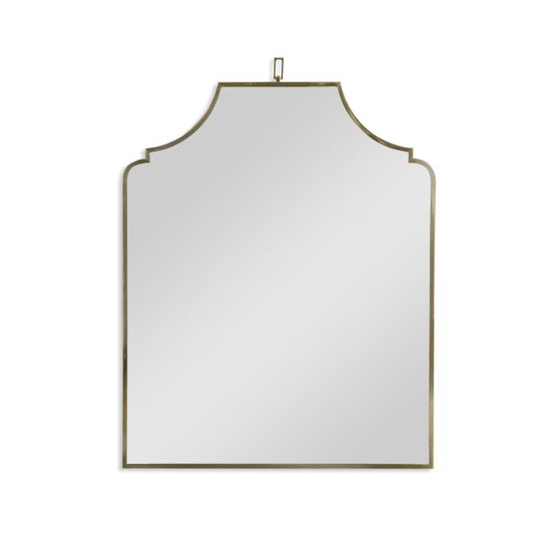 Highland House Wood Novelty Brass Mirror