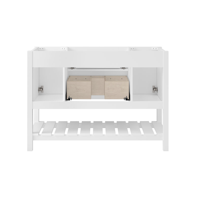 Lawson 48" White Freestanding Vanity Cabinet with Storage