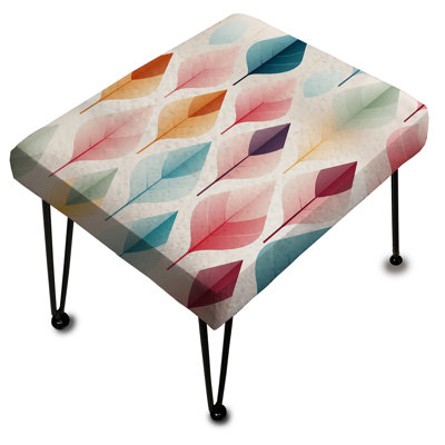 Pastel Scandinavian Geometric Shapes IV - Geometric Rectangle Ottoman