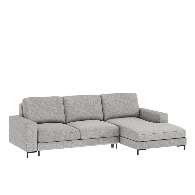 Benites 3 Seater Sofa Bed, Right Hand Facing, Light Grey