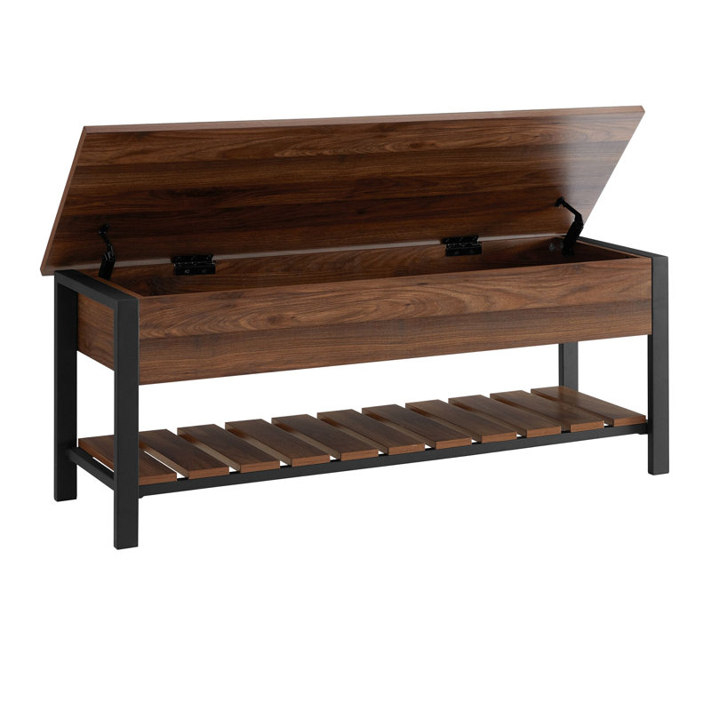 Bennett Storage Bench, Dark Walnut