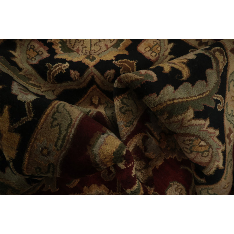 Tapis oriental bourgogne et noir Agra 9 x 12
