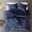 Literie en velours bleu marine luxueux pour lit simple / simple TG - rembourrage, rembourrage d'édredon en diamant et taie d'oreiller, coussin