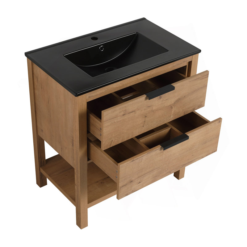 Contreplaqué de meuble-lavabo 30 po avec 2 tiroirs