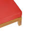 Table basse en bois rouge et bois, coussins d'extérieur à eau, structure, 56,84 po de largeur, 29,50 po