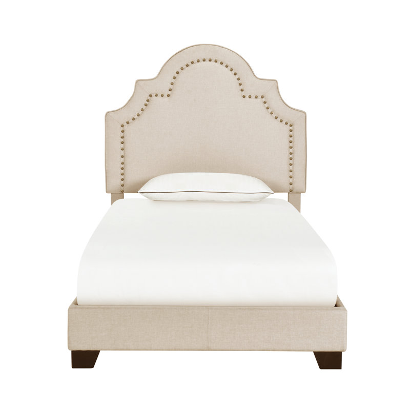 Guillory Upholstered Standard Bed, Cream, Twin