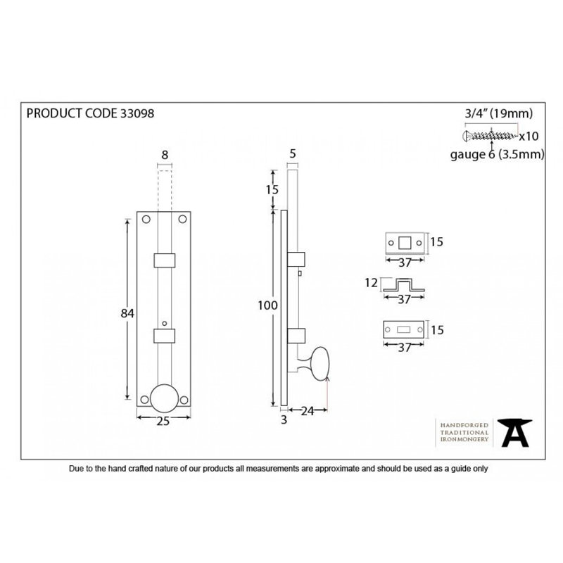 Universal Bolt, Polished Chrome