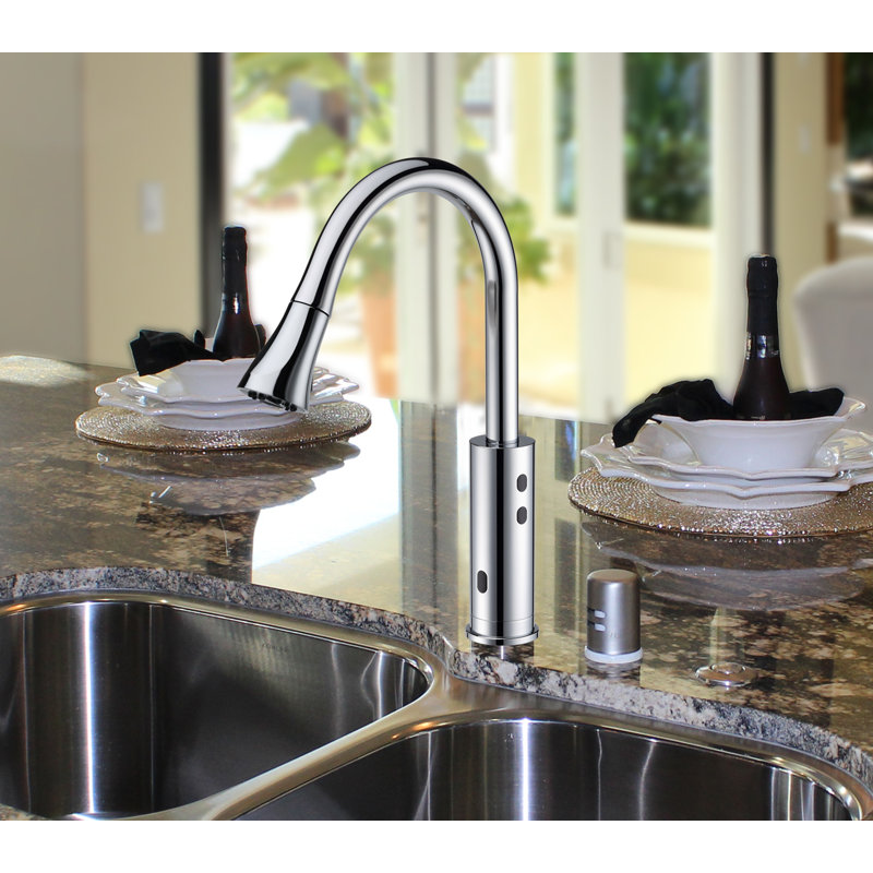 Distributeur d’eau chaud sans contact & froid, Chrome