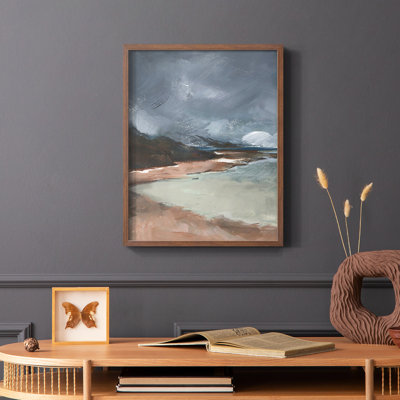 Sea Glass Storm II, reproduction encadrée - bois massif
