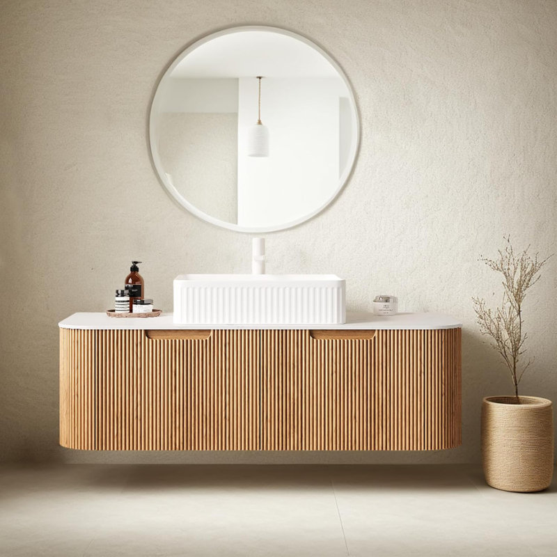Meuble-lavabo 48 po avec lavabo, 2 grands tiroirs de rangement, lavabos en céramique avec plateau en marbre, pré-assemblé