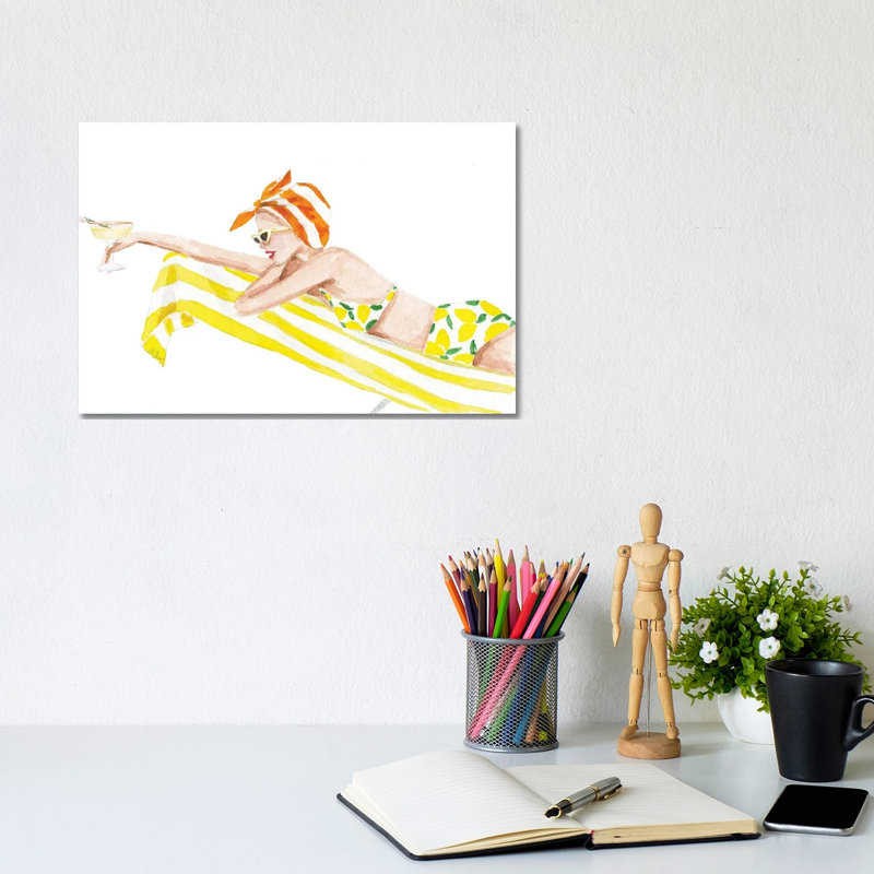 Yellow Towel by Style Of Brush - Gallery-Wrapped Canvas Giclée on Canvas, Canvas, 20.32 cm H x 30.48 cm W