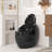 1-Piece 1.28 GPF Single Flush Egg Shape Toilet in Glossy Black-122554714
