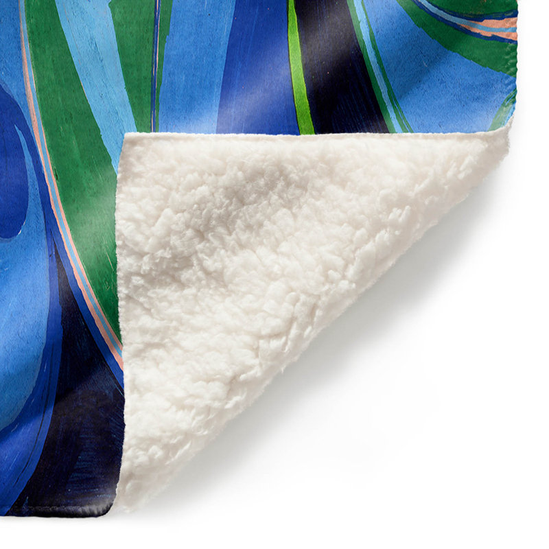 Couverture sherpa douce water series 4, l 68 po x L 80 po