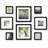 Picture Frame Set, 8 Pieces with Two 11x11, Two 8x8, and Four 4x4, Black