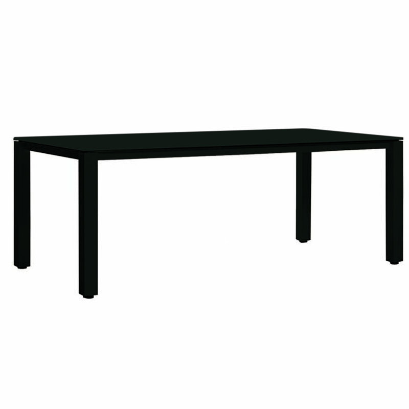 Machar Outdoor Dining Table, Black HPL, 39.38" W x 78.75" L x 29.5" H, Anthracite