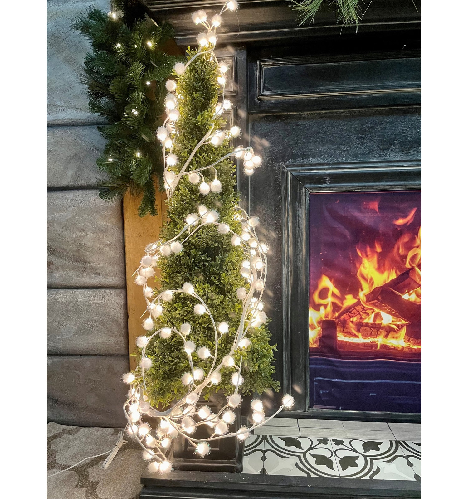 72'' in. Lighted Faux Garland
