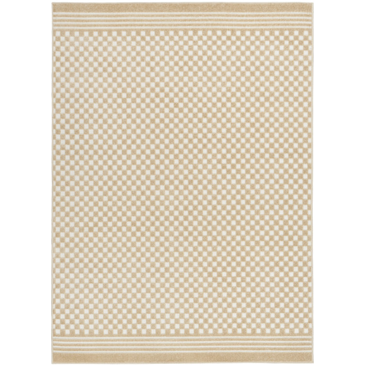 Ebern Designs Care Free Taupe Modern Indoor Rug