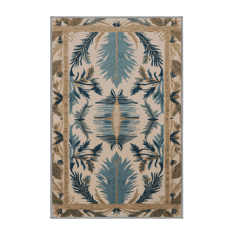 Machine Washable Nature Gray Area Rug, Rectangle 6' x 9'