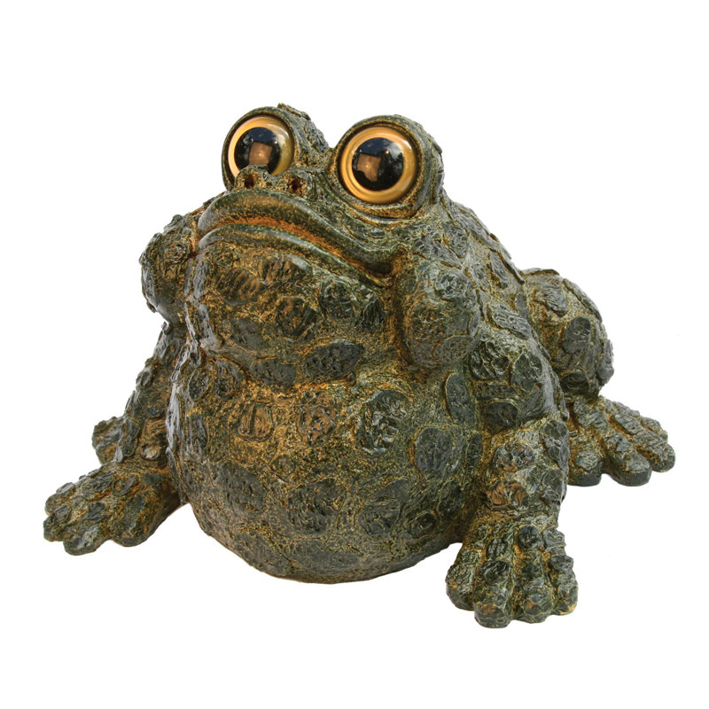 Arec Garden Statue, 9.5" H x 14.4" W x 12.5" D, Mossy Green