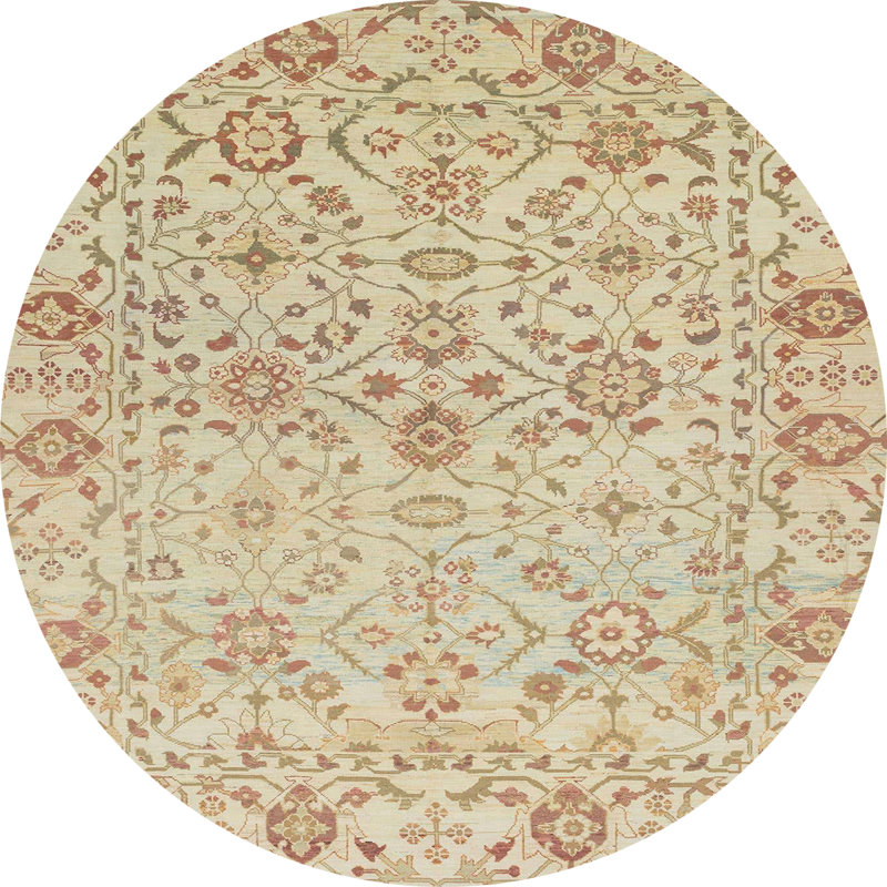 Abstract Indoor Rug, Round 8'