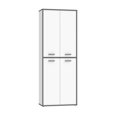 Bibeau 4 Door Manufactured Wood Wardrobe