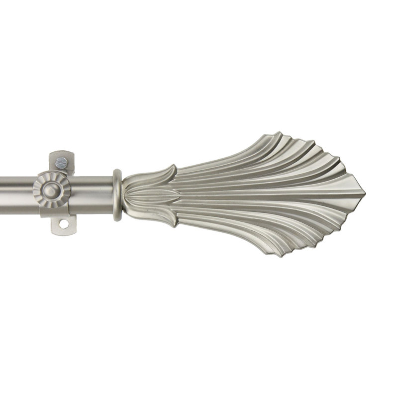 Tringle à rideaux simple Darcey, Nickel satiné, 18" - 28"