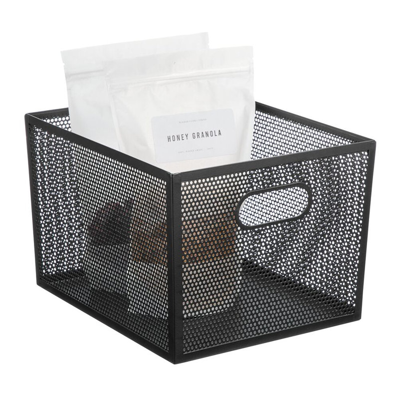 12x10x8 Perforated Bin, Matte Black