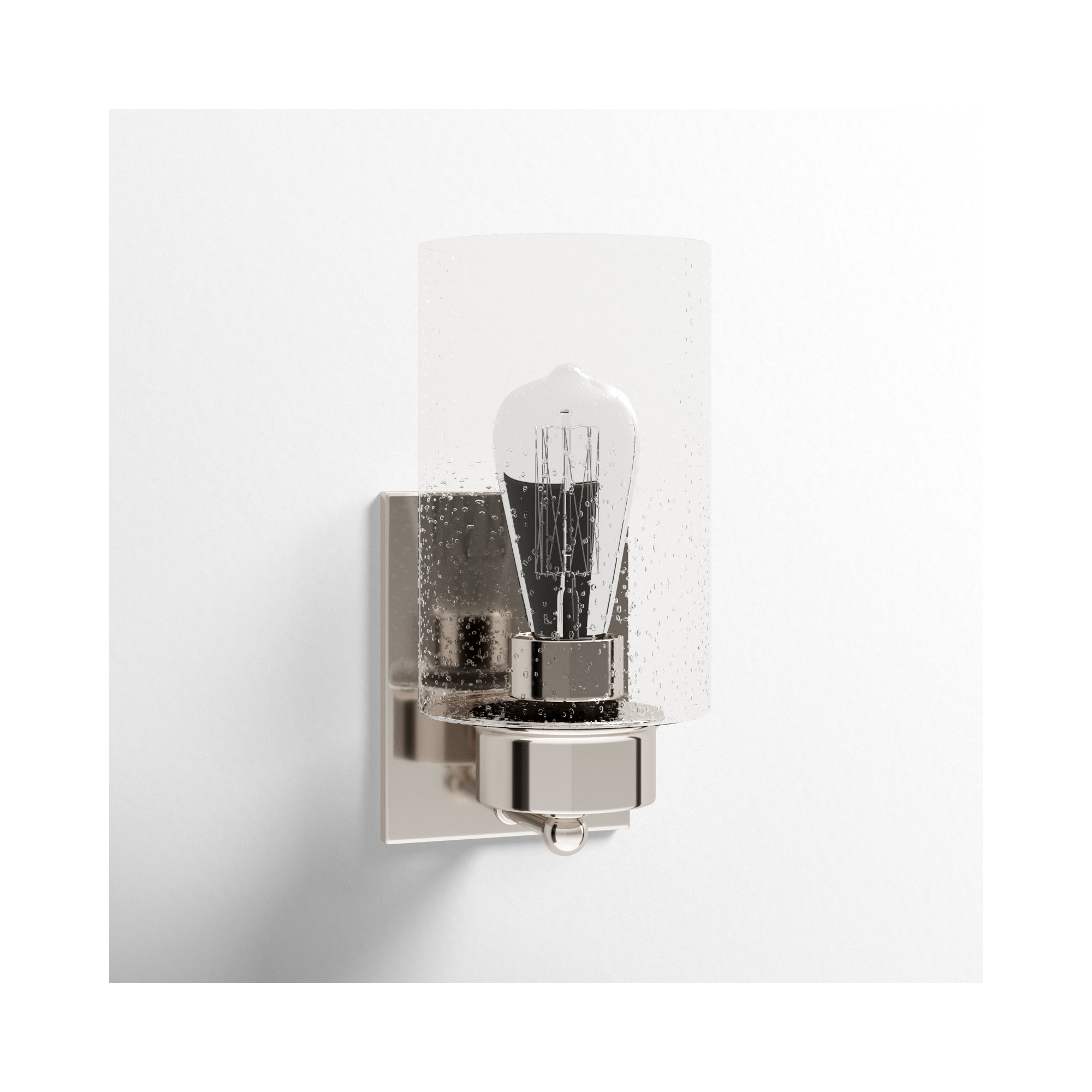 Colada 1-Light Dimmable Armed Sconce, Polished Nickel