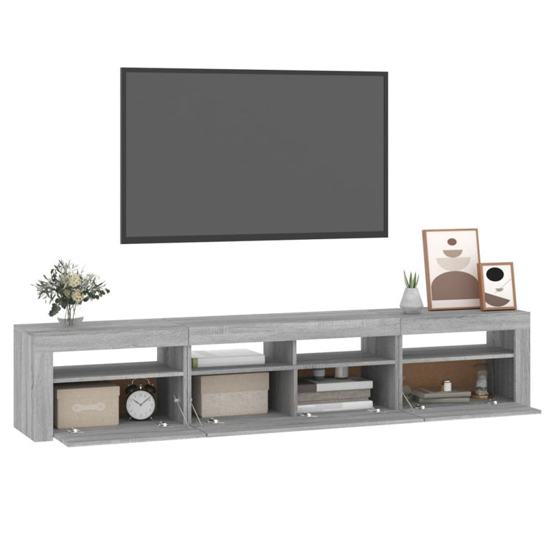 Unfinished TV Stand, Sonoma Grey, 210cm
