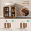 Armoire de salle de bain sous le lavabo avec 2 portes et tablette réglable, brun rustique
