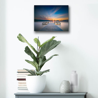 «Sunset Over Barnegat Bay» par Rick Berk, art mural en verre acrylique